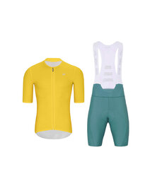 HOLOKOLO maillot corto y pantalón corto - ELEVATE - azul/amarillo